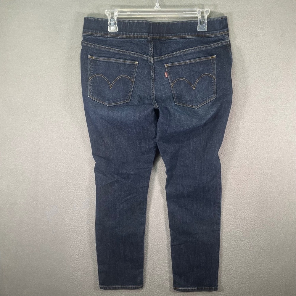 Levi's Pull On Skinny Jeans Womens 12S W31 Dark Wash Blue Stretch Legging